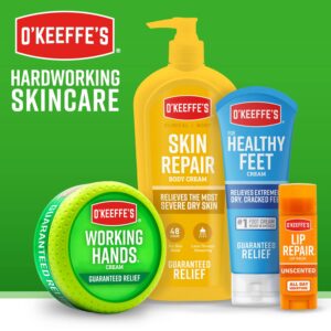 O'Keeffe's Lip Repair Lip Balm for Dry, Cracked Lips, Stick, (Pack of 3: 1 Cooling + 1 Unscented + 1 SPF)