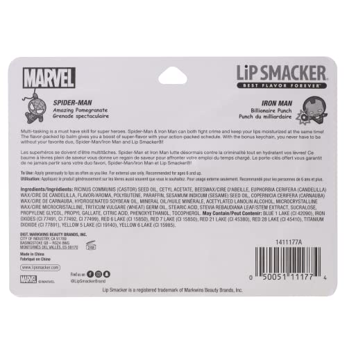 Lip Smacker Marvel, keychain, lip balm for kids - Spiderman & Captain America