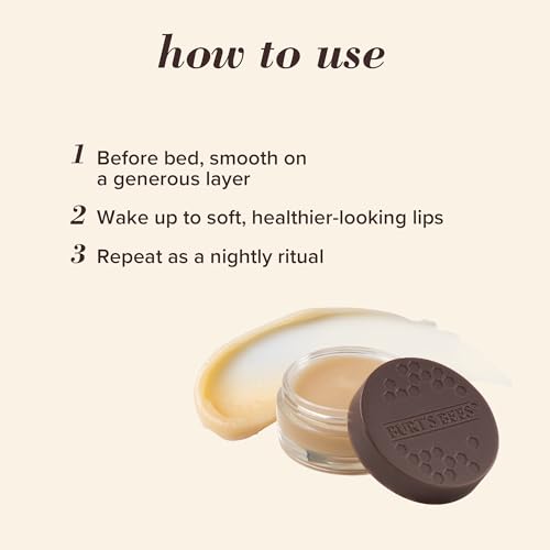 Burt’s Bees Conditioning Lip Scrub and Overnight Intensive Lip Treatment, With Ceramides, Exfoliates and Hydrates Lips 8 Hours, Natural Origin, 2 Jars, 0.25 oz