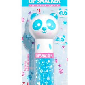 Lip Smacker Lippy Pals Panda Holiday, Flavored Moisturizing & Smoothing Soft Shine Lip Balm, Hydrating & Protecting Fun Tasty Flavors, Cruelty-Free & Vegan - Eggnog