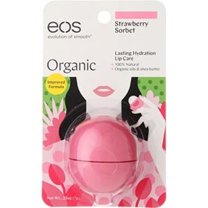 eos lip balm strawberry s size .25 oz eos lip balm strawberry sorbet,pack of 8