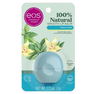 eos visibly soft lip balm sphere, vanilla mint 0.25 oz (pack of 7)