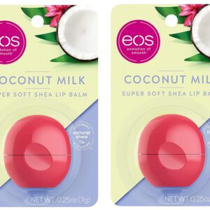 eos Visibly Soft Lip Balm Sphere, Coconut Milk 2pc.