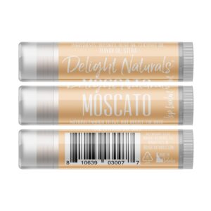 Delight Naturals Smooth Sippin' White Wine Lip Balm Gift Set - Chardonnay, Rosé, Moscato, and Champagne