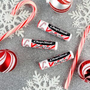 ChapStick Candy Cane Peppermint Lip Balm Tube, Candy Cane Lip Balm and Lip Moisturizer for Lip Care - 0.15 Oz