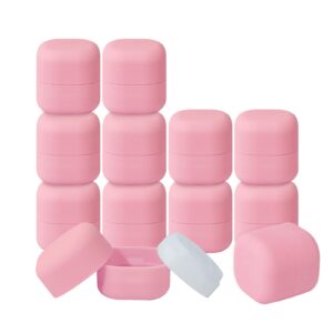 0.25 oz（7g） empty lip balm square containers tubes lipstick 12 pieces for make natural lip balm lip care - diy & bpa free (pink)