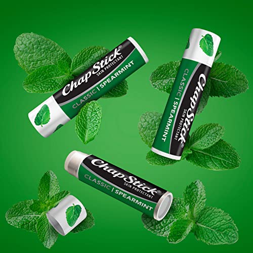 ChapStick Classic Spearmint Lip Balm Tubes, Spearmint ChapStick for Lip Care, Father's Day Gift - 0.15 Oz (Pack of 2)