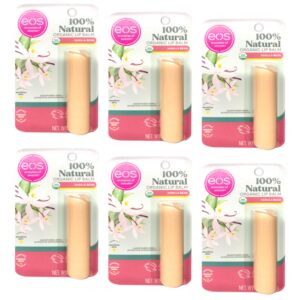 Eos Vanilla Bean Lip Balm Smooth Stick Set, White (Pack of 6)6