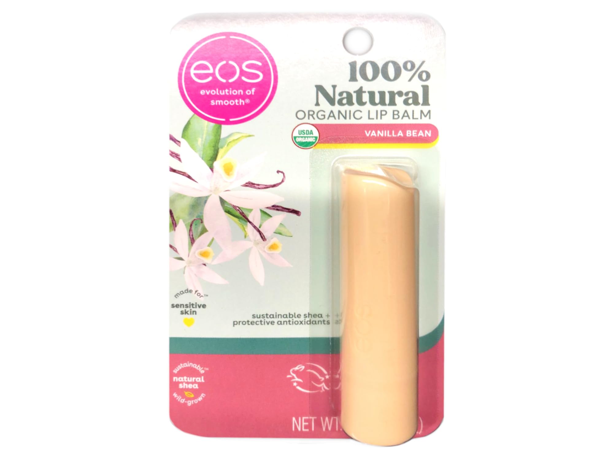 Eos Vanilla Bean Lip Balm Smooth Stick Set, White (Pack of 6)6