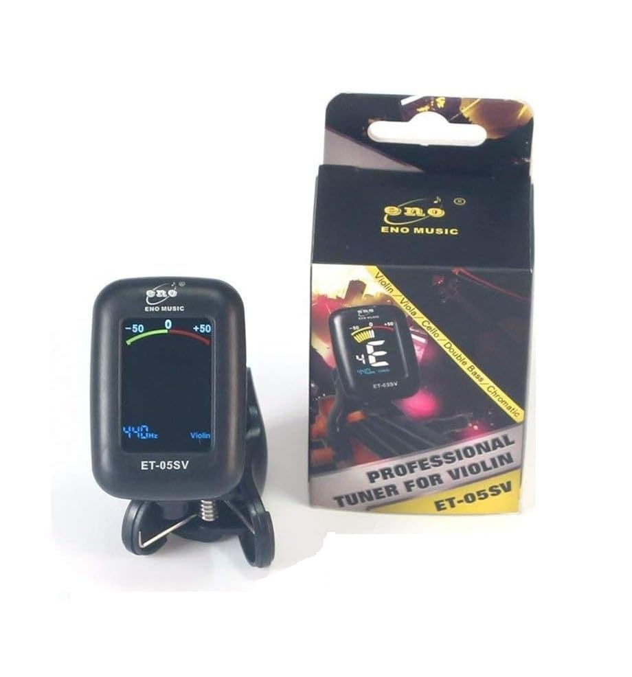 ENO MUSIC Professional Violin Viola Tuner, Colorful LCD Display Easy Control Clip on Accurate Violin Tuner