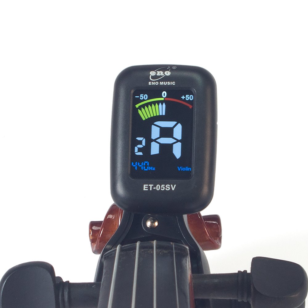 ENO MUSIC Professional Violin Viola Tuner, Colorful LCD Display Easy Control Clip on Accurate Violin Tuner