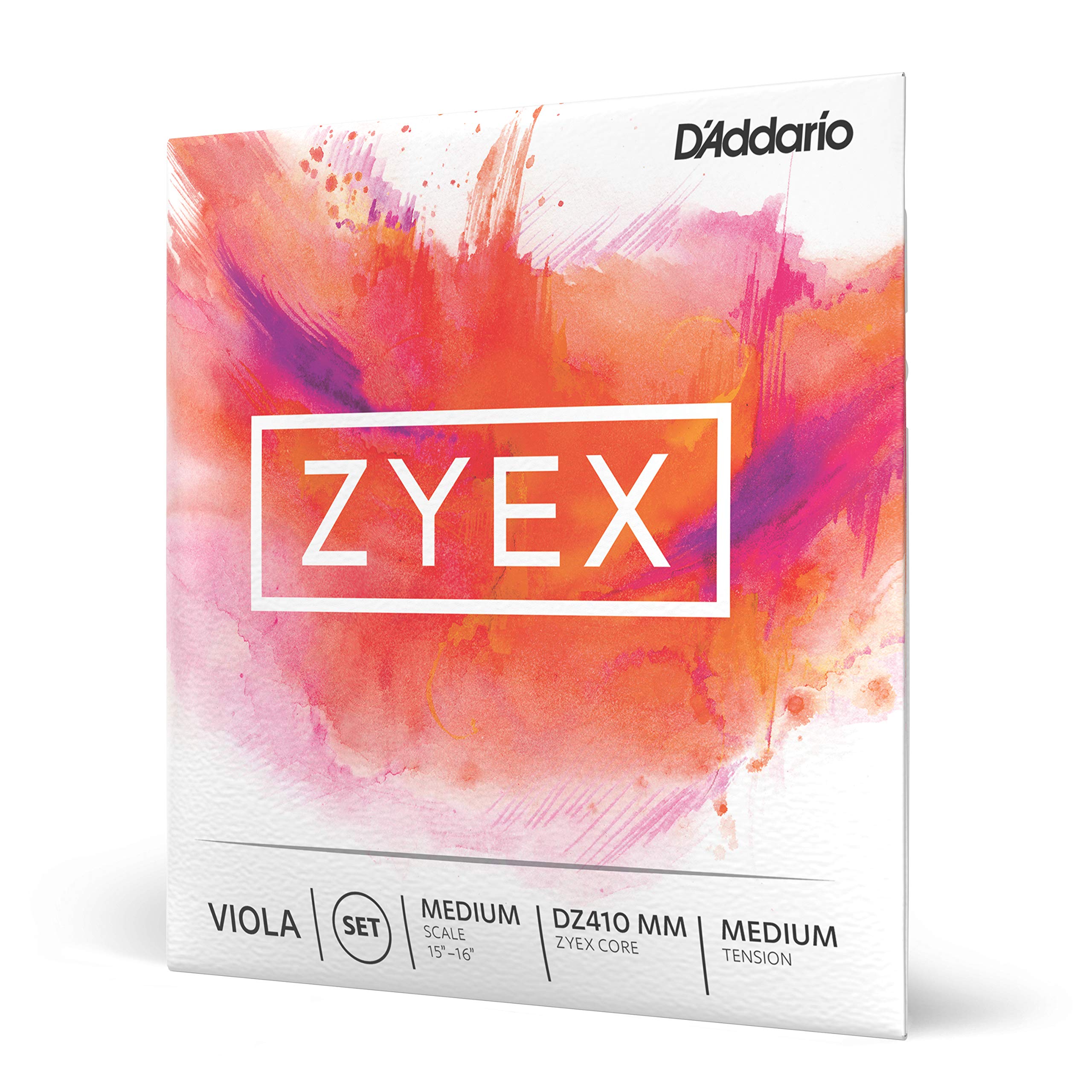 D'Addario Zyex Viola String Set, Medium Scale, Medium Tension