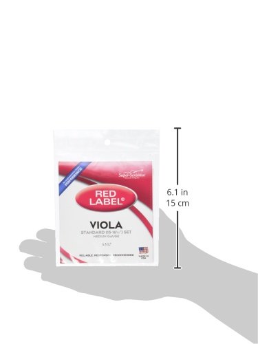 Super Sensitive 4107 Red Label Full Core Standard Viola Strings, Set of 4