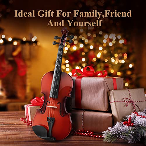 Eastar 1/4 Violin Set for Beginners, Fiddle Quarter Size with Hard Case, Rosin, Shoulder Rest, Bow, and Extra Strings (Imprinted Finger Guide on Fingerboard)， EVA-2