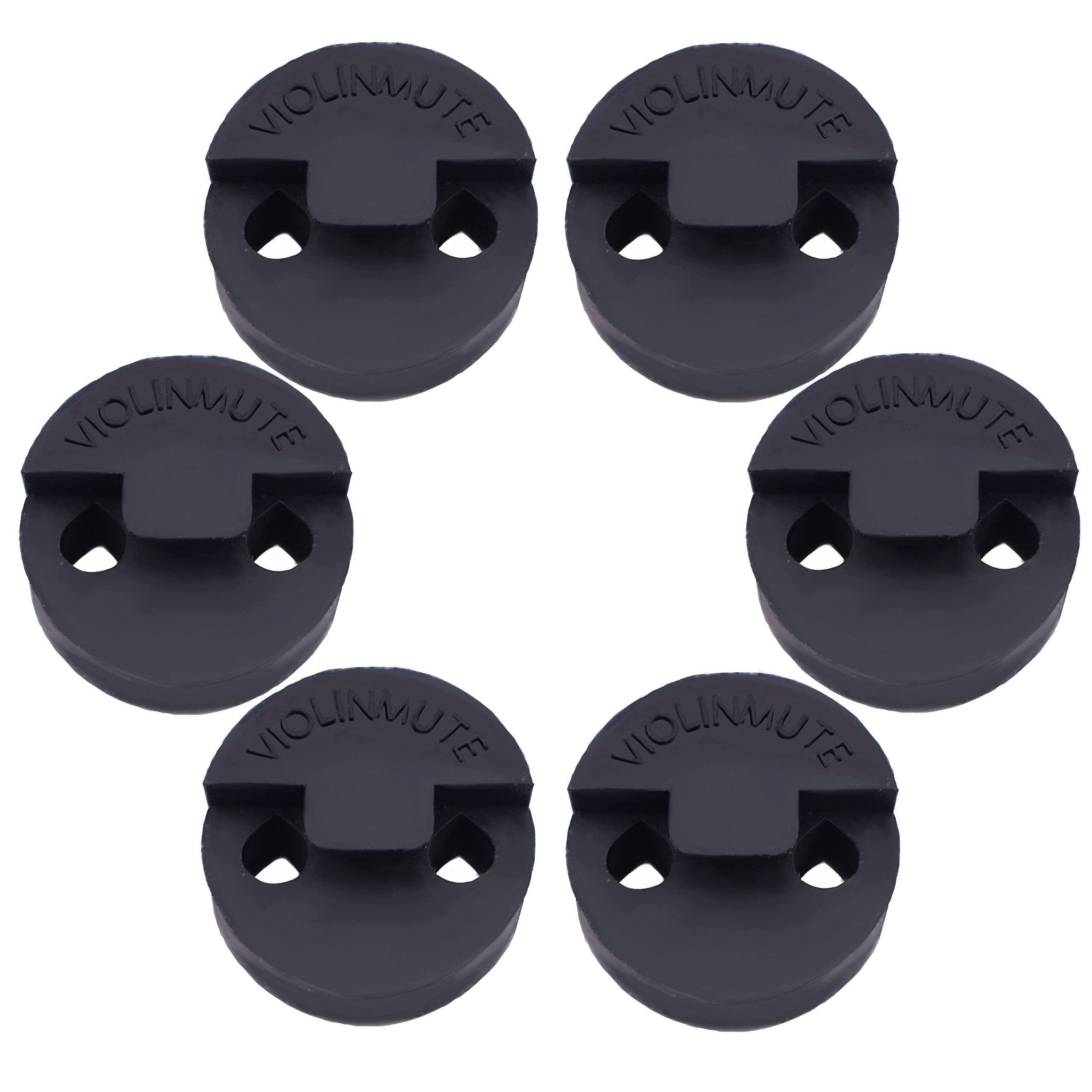 6 Pcs Rubber Violin Mute, Practice Silencer Small Viola Mute Round Tourte Style Practice Mute for Violin