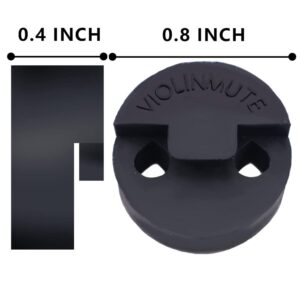 6 Pcs Rubber Violin Mute, Practice Silencer Small Viola Mute Round Tourte Style Practice Mute for Violin