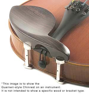 Guarneri All-Size Viola Chinrest - Ebony with Standard Bracket