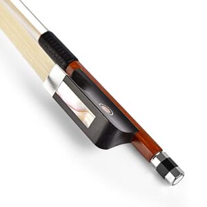 winsterbow brazilwood ebony violin viola cello bow full size ebony frog with natural horsehair (viola bow 4/4)