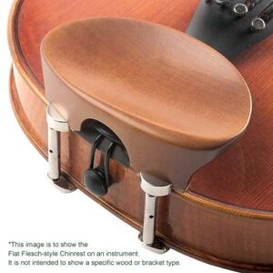 Flat Flesch All-Size Viola Chinrest - Ebony with Standard Bracket