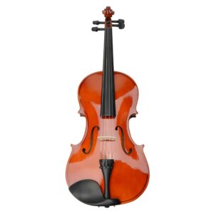 Acoustic Viola Case Bow Rosin Musical Instrument Viola Set, Varnish Solid Wood Viola Outfit with Lightweight Case, Bow and Rosin for Adults,Beginners Students (16'', Nature Color)