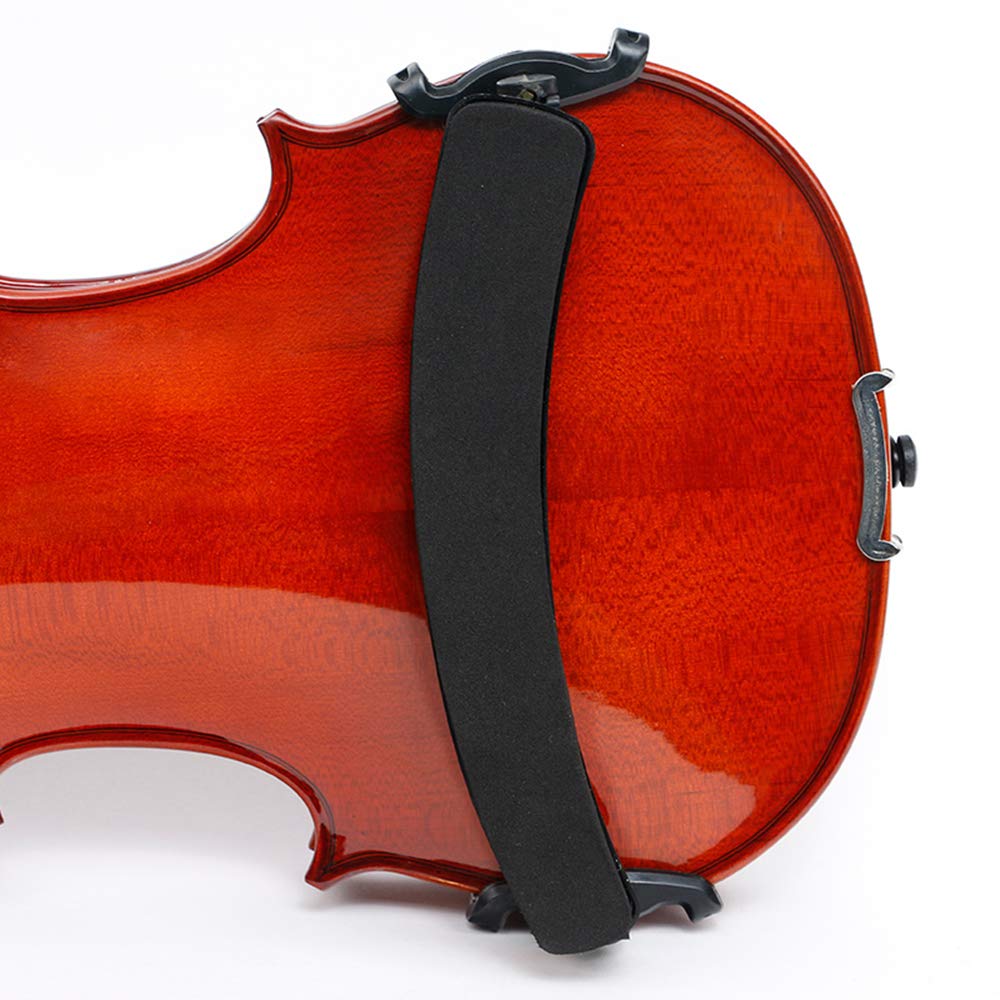 SUEWIO Violin Shoulder Rest for 4/4-3/4 Size, with Collapsible and Height Adjustable Feet, Including a Violin Practice Mute