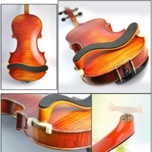 AMZZ Adjustable Solidwood Violin Shoulder Rest with Collapsible for 3/4 4/4 Violin Fiddle and 12" 13" Viola (3/4 or 4/4 Violin Shoulder Rest)