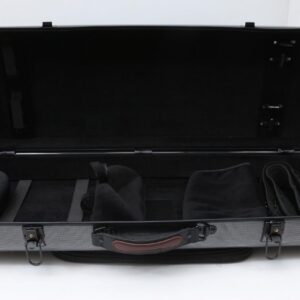 Adjustable 15-17 inch Viola Case 16 inch Hard Carbon Fiber Viola Box Composite with Neck Straps & Music sheet Bag (Black)