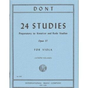 dont jakob 24 studies op 37: preparatory to kreutzer and rode studies viola solo, opus 37, for viola
