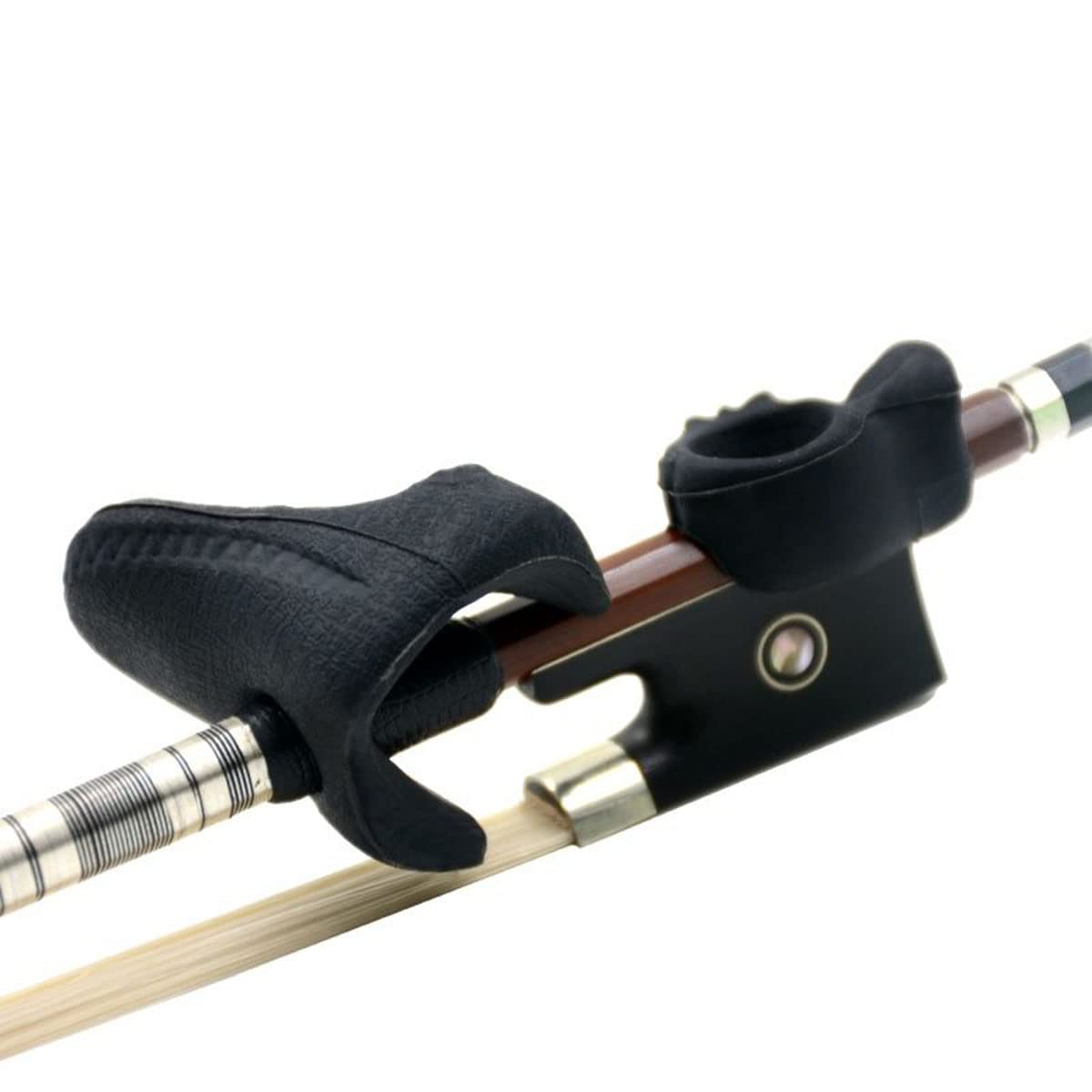 TUOREN Black Violin Bow Holder 4 Strings Bow Grip Partner Violin/Viola Teaching Aid Accessory for Kid Adult Learn Violins