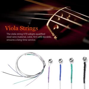 Viola String 4pcs Set V70 Viola Strings Set Reinforced Nickle String for Viola Replacement Part