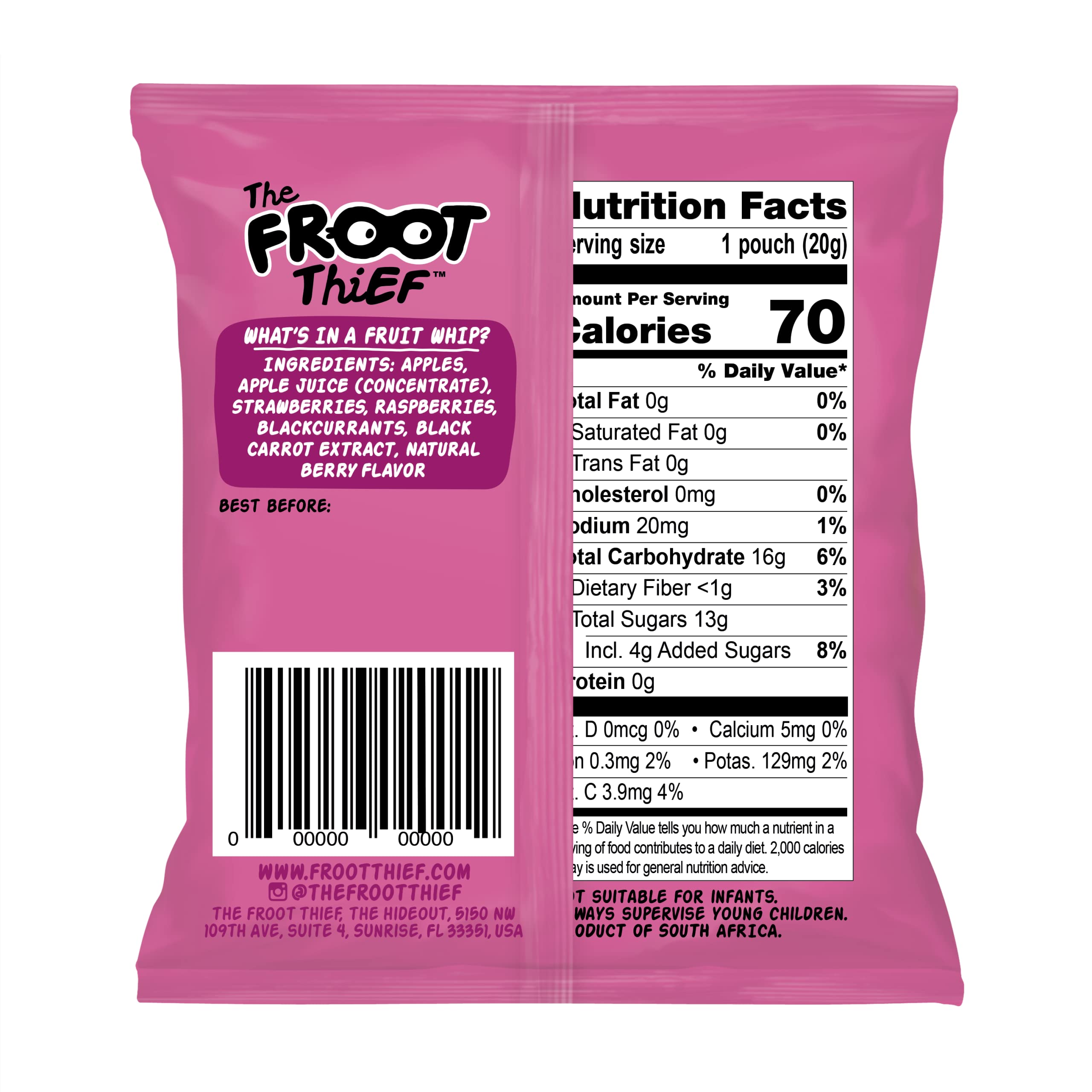 The FROOT Thief Real Fruit Whips 20Ct, 1.06 Lbs