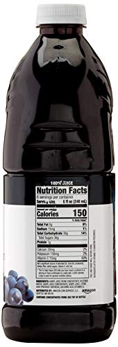 Amazon Brand - Happy Belly Grape Juice, Bottle, 64 fl oz (Pack of 1)