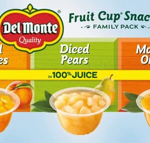 Del Monte Fruit Cup Snacks In Juice, 4 Oz, 12 Ct