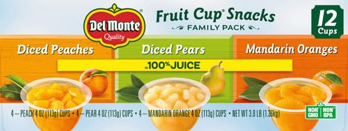 Del Monte Fruit Cup Snacks In Juice, 4 Oz, 12 Ct