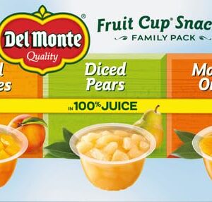 Del Monte Fruit Cup Snacks In Juice, 4 Oz, 12 Ct