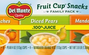 Del Monte Fruit Cup Snacks In Juice, 4 Oz, 12 Ct