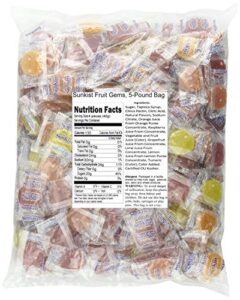 sunkist fruit gems, 5-pound bag