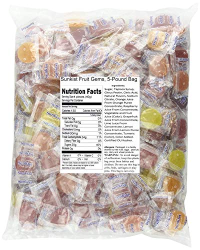 Sunkist Fruit Gems, 5-Pound Bag