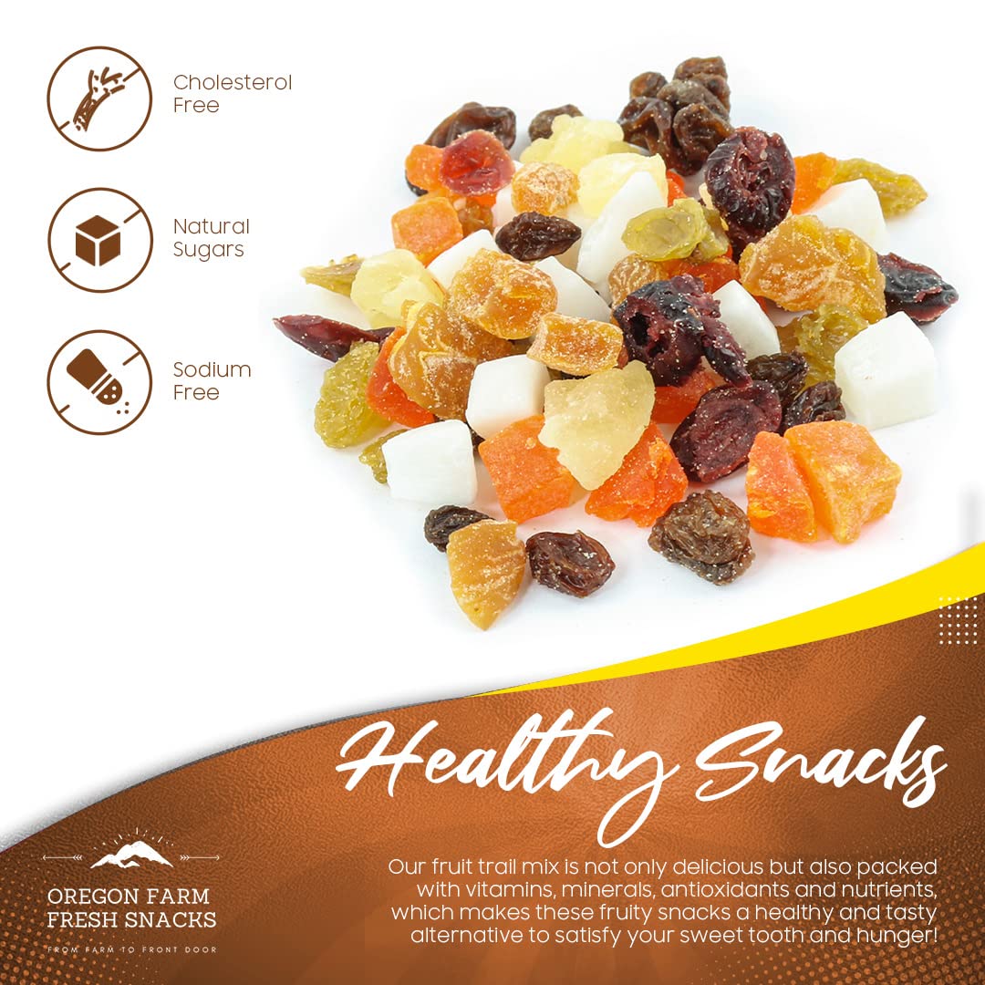 Oregon Farm Fresh Snacks Dried Fruit Mix – 24oz Healthy Snacks - Fresh and Natural Fruit Trail Mix – Mixed Fruit Snacks for Adults and Kids – Ideal for Breakfast, Cakes, Snacks