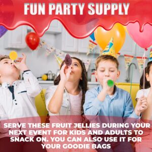 Fusion Select Jelly Fruit Snack Jelly Fruits Hit or Miss Candy Challenge - Fruit-Shaped Jelly- Assorted Flavors, Strawberry, Orange, Apple, Pineapple, Grape, Mango (1 Jar)