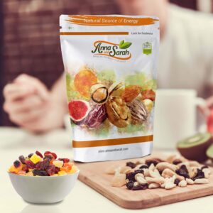 Anna and Sarah Mini Fruit Trail Mix, Dried Fruits Assortment, Healthy Snack in Resealable Bag, 1lb 1 Pack