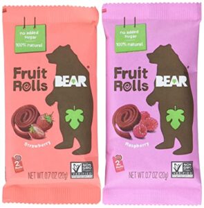 bear real fruit rolls - variety pack - 16 count (2 rolls per pack)