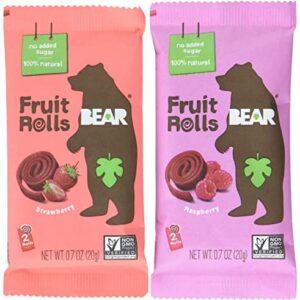 BEAR Real Fruit Rolls - Variety Pack - 16 Count (2 Rolls Per Pack)