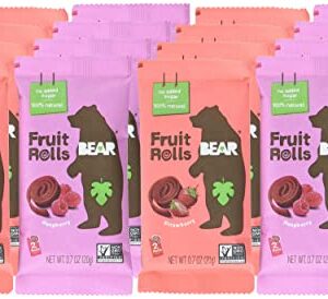 BEAR Real Fruit Rolls - Variety Pack - 16 Count (2 Rolls Per Pack)