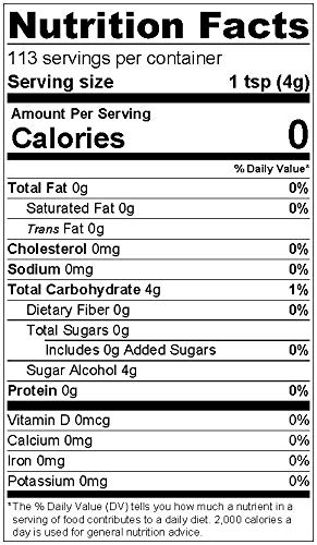 Powdered Monk Fruit Sweetener with Erythritol, 1:1 Sugar Substitute, Keto, 0 Calorie, 0 Net Carb, Non-GMO (Non-Organic, 1 Pound)