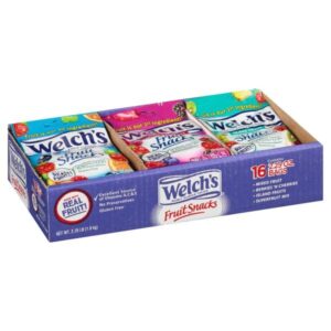 Welch's Fruit Snacks, Bulk Variety Pack with Mixed Fruit, Superfruit Mix, Island Fruits, Gluten Free, Bulk Pack, 2.25 oz (Pack of 16)