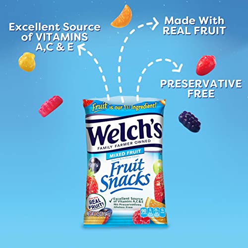 Welch's Fruit Snacks, Bulk Variety Pack with Mixed Fruit, Superfruit Mix, Island Fruits, Gluten Free, Bulk Pack, 2.25 oz (Pack of 16)