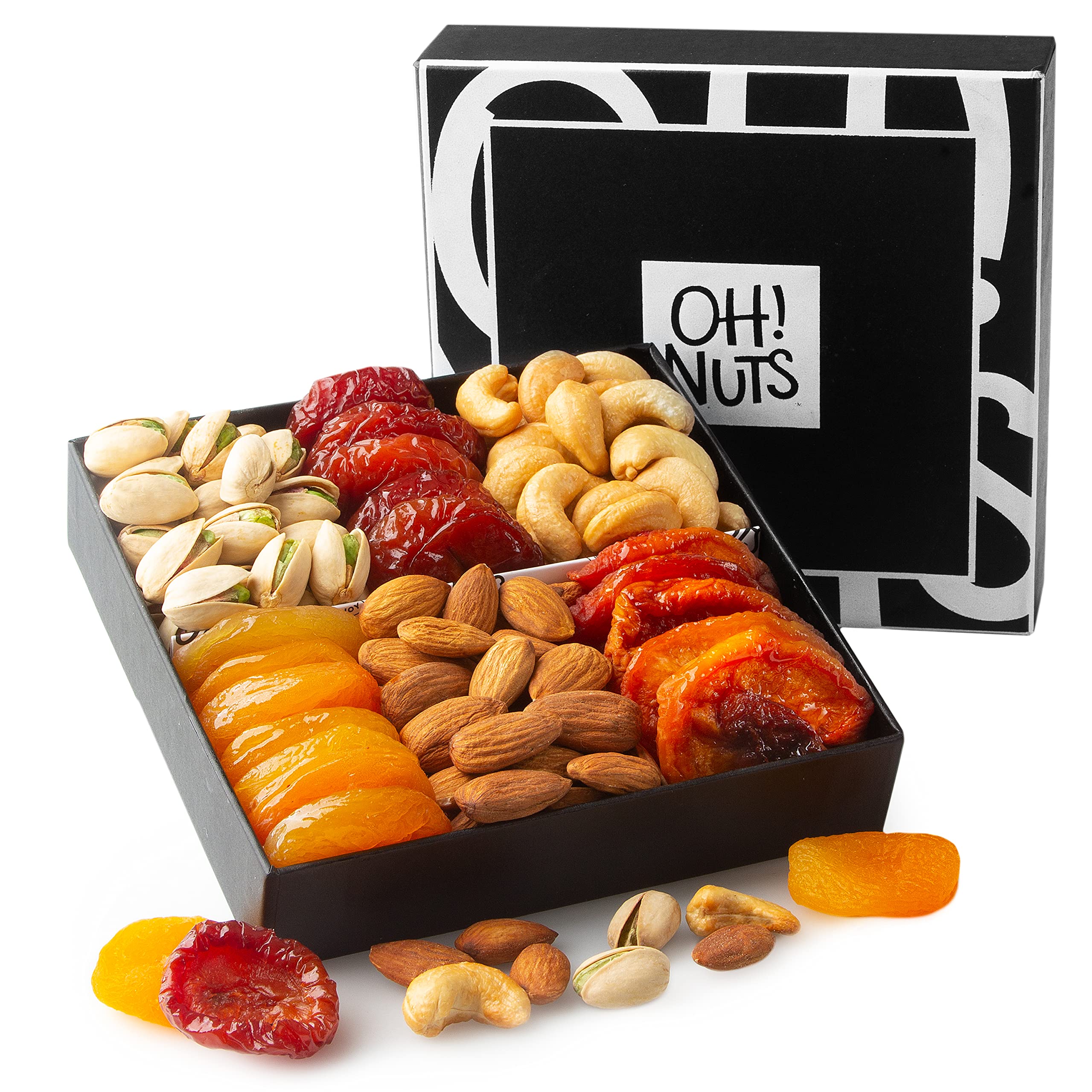 Assorted Nuts & Dried Fruits Gift Basket - Holiday Snack Box for Birthdays, Anniversaries, Care Packages