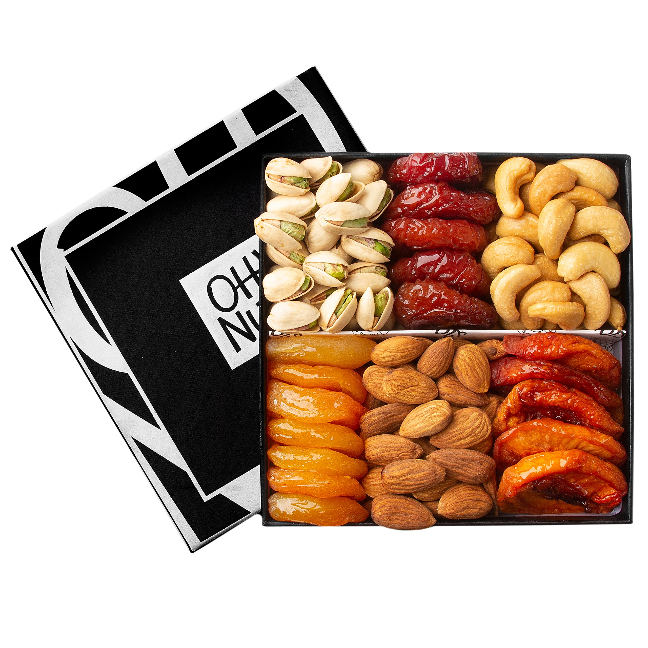 Assorted Nuts & Dried Fruits Gift Basket - Holiday Snack Box for Birthdays, Anniversaries, Care Packages