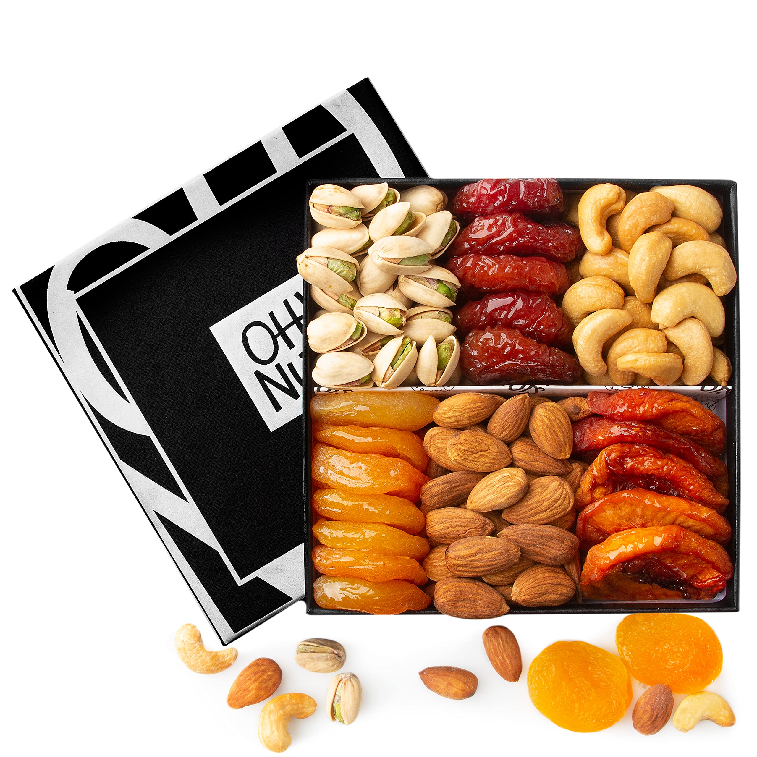 Assorted Nuts & Dried Fruits Gift Basket - Holiday Snack Box for Birthdays, Anniversaries, Care Packages